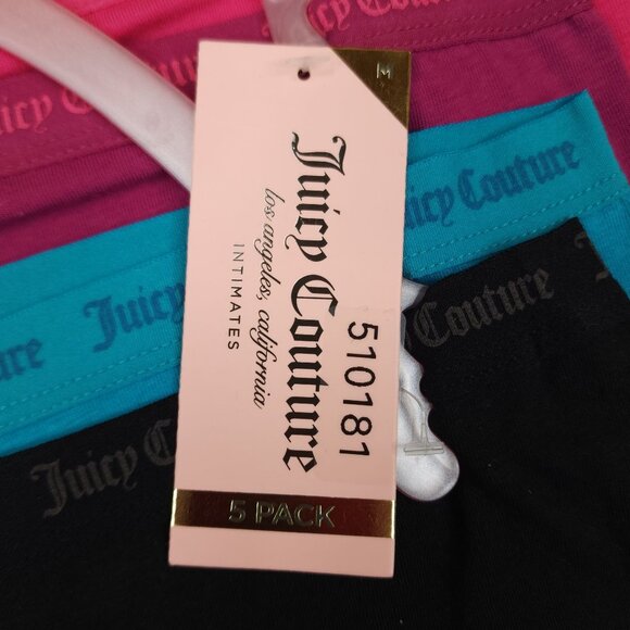 Juicy Couture Womens Intimates 5Pk Boyshorts Panties M Cotton Spandex Multicolor - Picture 5 of 11